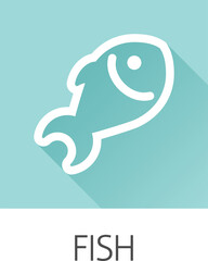 Fish Seafood Food Icon Concept