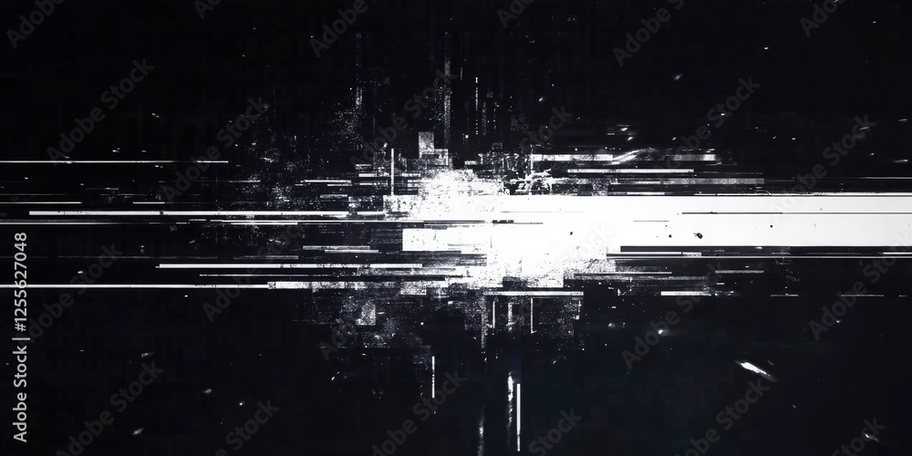 Poster glitch effect overlays, digital distortion textures,glitch transition with distorted effect