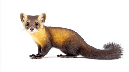 Obraz premium Pine marten with golden-brown