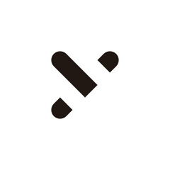 Letter y bullets geometric symbol simple logo vector