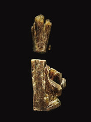 Close-Up View of Chrysoberyl Mineral Specimen on Dark Background