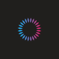 Diamonds, round, figure geometric symbol simple logo vector