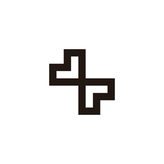 Obraz premium Letter Jr square outline geometric symbol simple logo vector