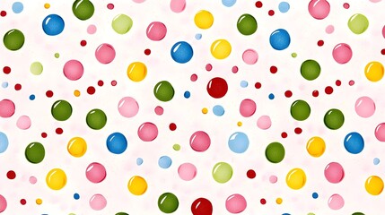 Colorful Dots Pattern on White Background for Creative Projects