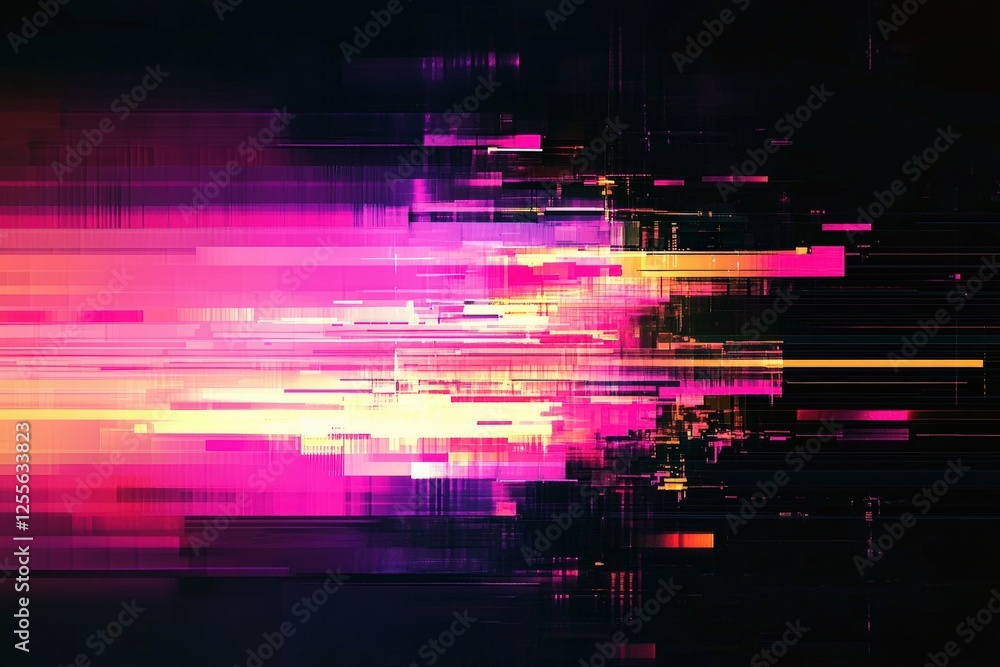 Poster glitch effect overlays, digital distortion textures,glitch transition with distorted effect