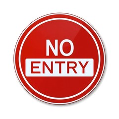 No Entry Prohibited Access Red Circle Warning Sign Stop Restriction Safety Alert Danger Notice Round Decal Design