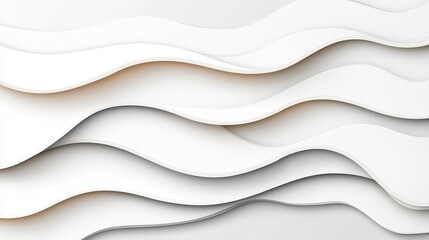 Elegant Abstract Background with Flowing White Waves and Curved Lines for Decorative Design