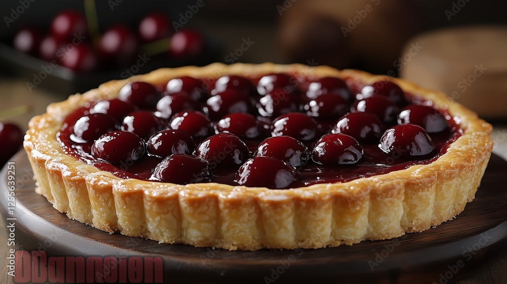 Poster Sweet and tempting cherry pie