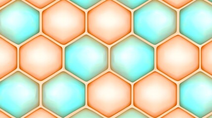 Colorful Geometric Background Pattern with Hexagonal Shapes