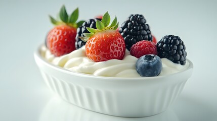 Fresh strawberries arranged in a vibrant and mouth-watering composition, highlighting healthy eating and vibrant colors