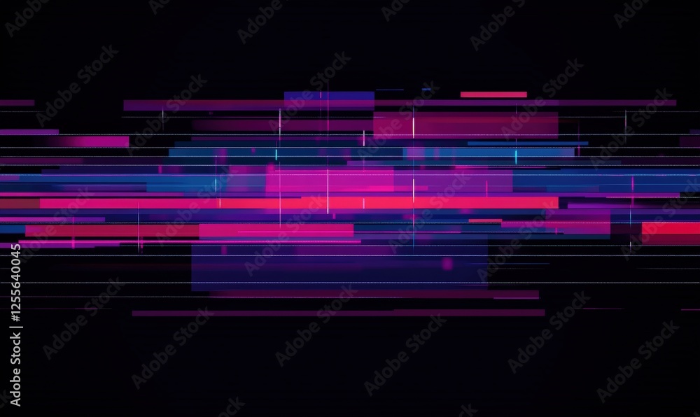 Aufkleber glitch effect overlays, digital distortion textures,digital glitch transition with distorted effect