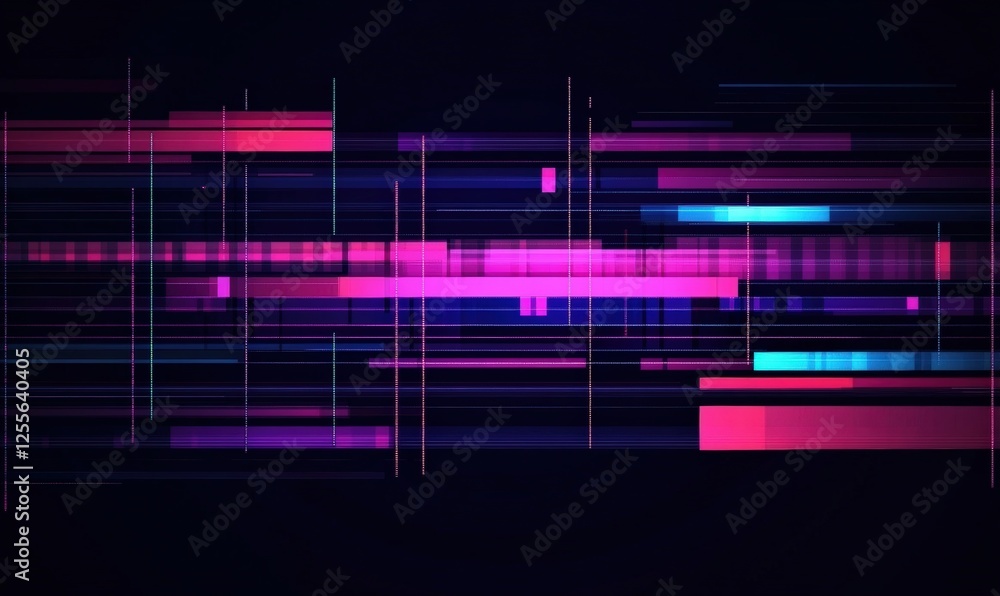 Aufkleber glitch effect overlays, digital distortion textures,digital glitch transition with distorted effect