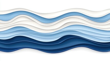 Fototapeta premium Abstract Wavy Pattern in Beautiful Shades of Blue and White for Creative Background Designs