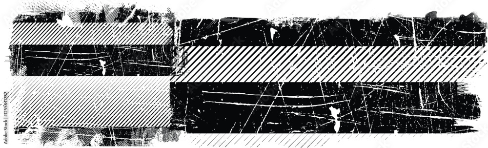 Fototapete grunge textured banner with rough edges. halftone dots texture. overlay grunge texture . simply plac