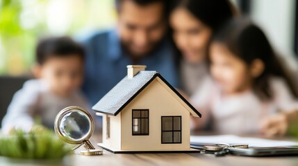Couple Family Searching Real Estate Property, 