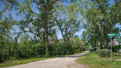Main Street in Glenside, a small town in Saskatchewan, Canada