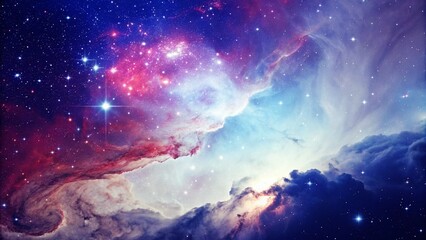 Fototapeta premium Abstract Deep Space purple Nebula Background