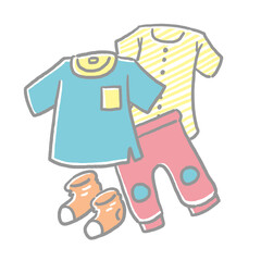イラスト　赤ちゃん　ベビー　服