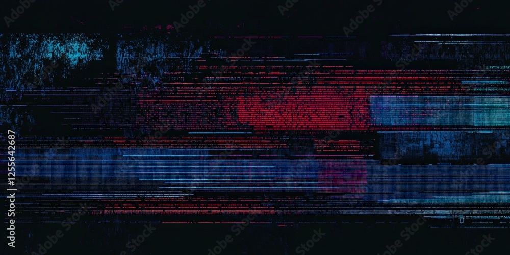 Poster glitch effect overlays, digital distortion textures,digital glitch transition with distorted effect