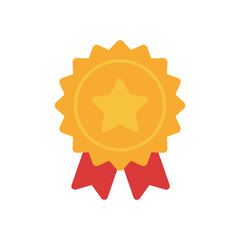 Achieve icon vector, medal icon vector.Approved, accept or certified icon medal with ribbons 
