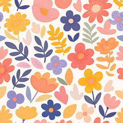 Colorful Floral Pattern Background Design