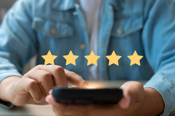 Experience excellent customer service, User give five star rating on online application, Positive...