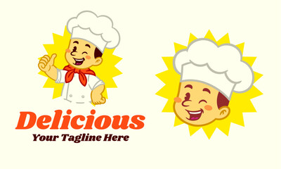 Cartoon Logo Of Happy Chef