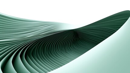 Abstract green wave design, white background, website banner