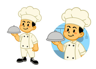 Chef Mascot Character Cartoon Logo