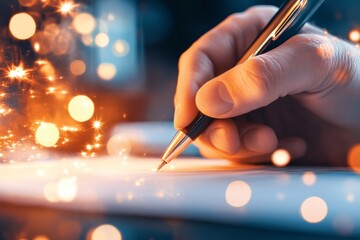 A university professor signing off on a completed dissertation, approving the final version