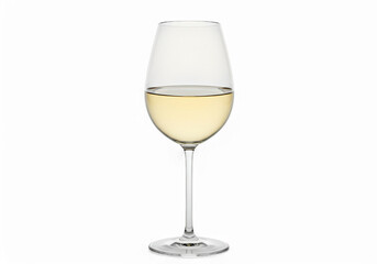 Elegant Glass of White Wine on a Dark Background for Celebration