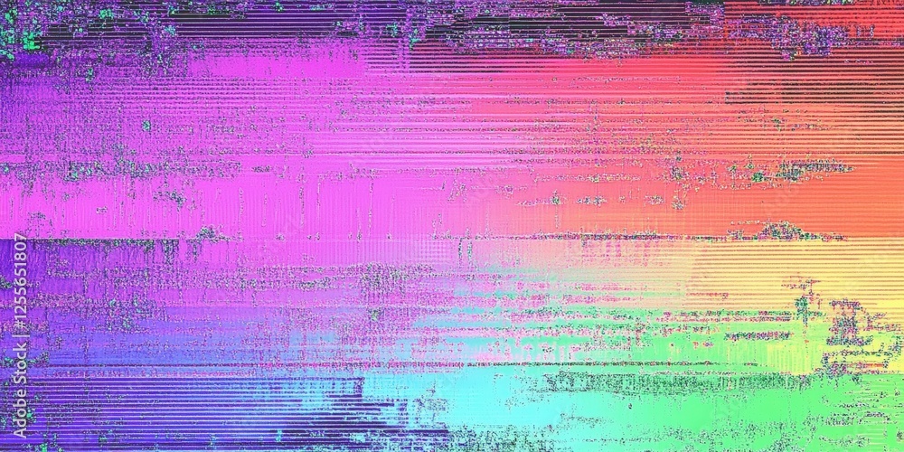 Poster glitch effect overlays, digital distortion textures,digital glitch transition with distorted effect