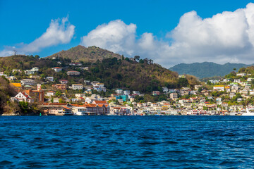 view from the town of Saint George's, Grenada, in the Caribbean Islands 