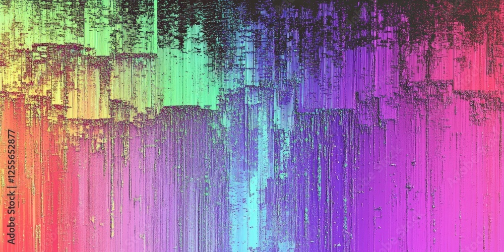 Aufkleber glitch effect overlays, digital distortion textures,digital glitch transition with distorted effect