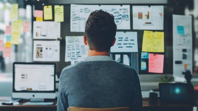 Kanban Project Management Software On Laptop, 