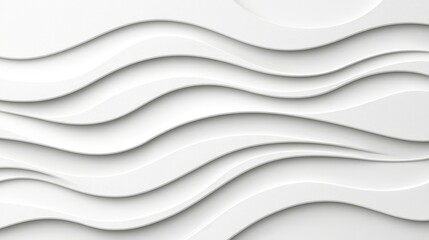 Obraz premium Elegant White Waves Smooth Surface Design for Modern Background or Abstract Art