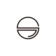 Circle letter s round line geometric symbol simple logo vector