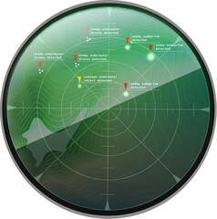 Military sonar screen digital interface