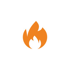 Fire, geometric symbol simple logo vector