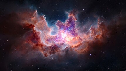 Fototapeta premium Cosmic Nebula Starry Night Sky Space Background