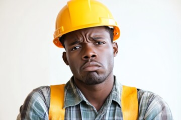 Unhappy Sad Construction Worker, 