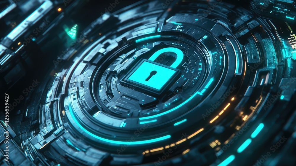 Aufkleber a close-up of a secure padlock icon on a website, symbolizing the importance of security in online t