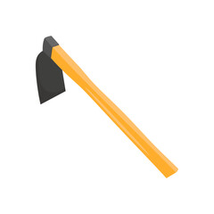 Grab Hoe Flat Icon, Vector illustration