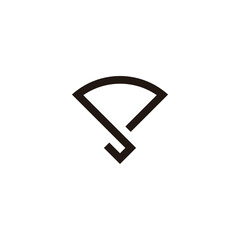 Letter S diamond geometric symbol simple logo vector