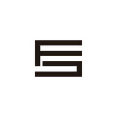 Letter FJ square epic geometric symbol simple logo vector