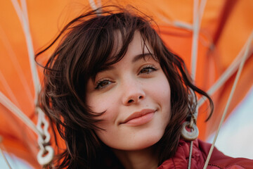 Generative AI picture of wonderful hot air balloons festival, adventure summer traveling