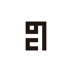 Letter cq square, unique geometric symbol simple logo vector