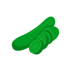 Cucumber Flat Icon, Vector illustration