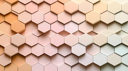 Fototapeta premium Soft Abstract Hexagonal Pattern in Warm Earthy Tones