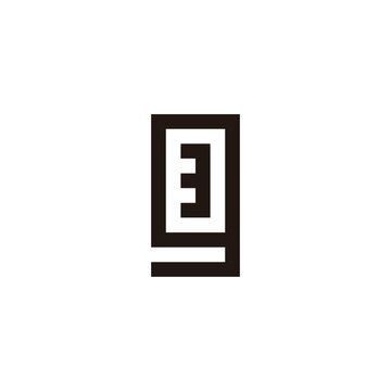 recommend clip art: 3 in g square geometric symbol simple logo vector